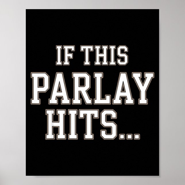 Poster Funny Srts Betting Design For Men Women Srts Gambl (Frente)