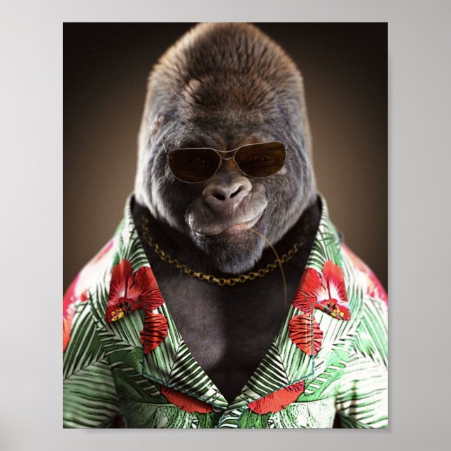 Poster Funny Stylish Gorilla (Frente)
