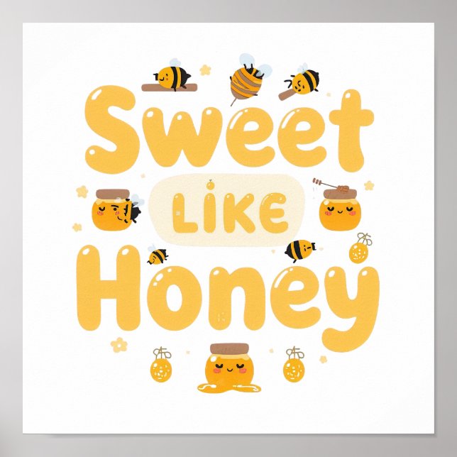 Poster Funny "Sweet Like Honey" Bumblebee (Frente)