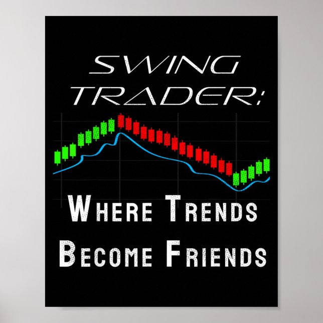 Poster Funny Swing Trader Trading Stock Market  (Frente)