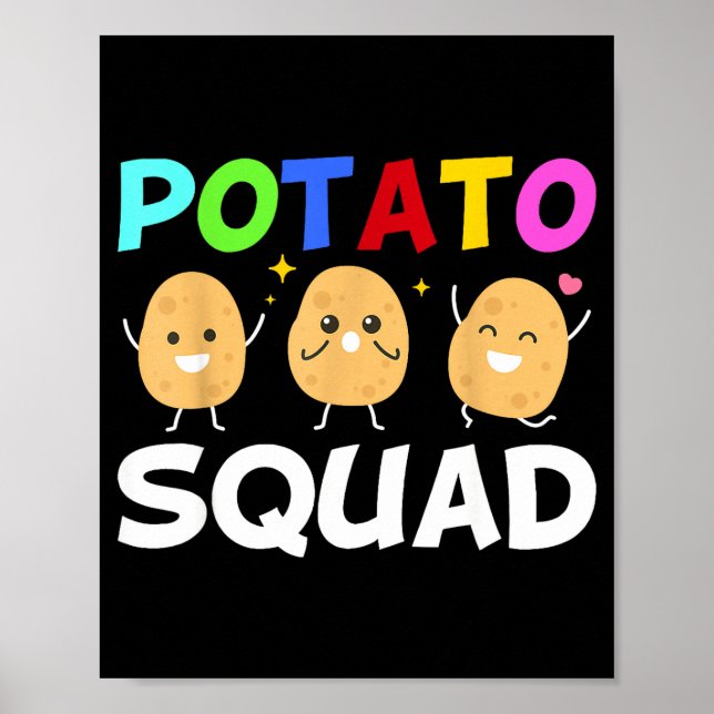Poster Funny Tato Squad Vegetable Chip Eater French Fries (Frente)