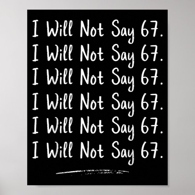 Poster Funny Teacher Gen Alpha Clroom Humor I Will Not Sa (Frente)