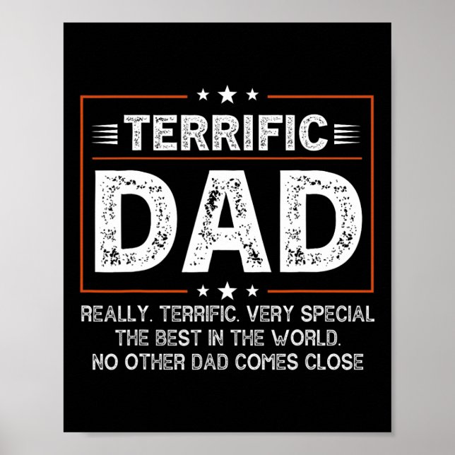 Poster Funny Terrific Dad Donald Trump Happy Fathers Day  (Frente)