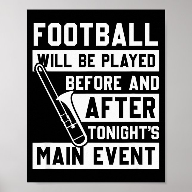 Poster Funny Trombone Player Marching Band  (Frente)