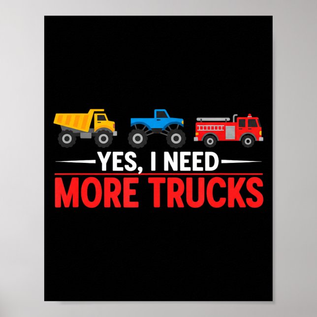 Poster Funny Truck Lover Humor Ckup Enthusiast Diesel Tor (Frente)