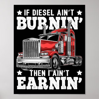 Poster Funny Trucker Trailer Truck Driver Gift