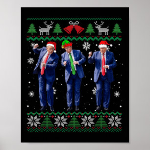 Poster Funny Trump Dance Xmas Presidente 47 No Natal Dos 