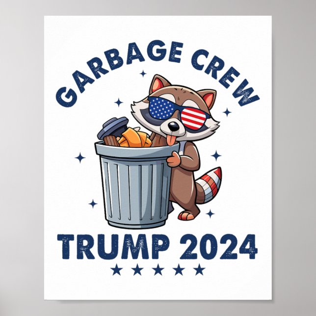 Poster Funny Trump Garbyge Crew (Frente)