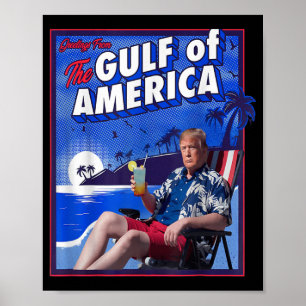 Poster Funny Trump Golfo Da América
