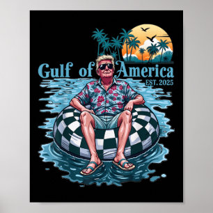 Poster Funny Trump Golfo De Estados Unidos América Leste 