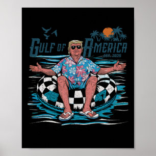 Poster Funny Trump Golfo Dos Eua América 2025 Trump Merch