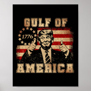 Poster Funny Trump Golfo Dos Eua América 2025 Trump Merch