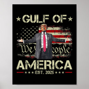 Poster Funny Trump Golfo Of Us America Est 2025 Eua