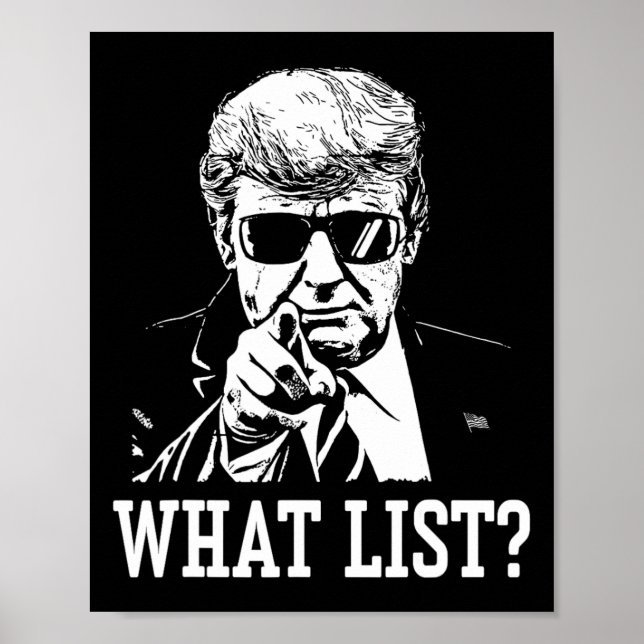 Poster Funny Trump What List 4  (Frente)