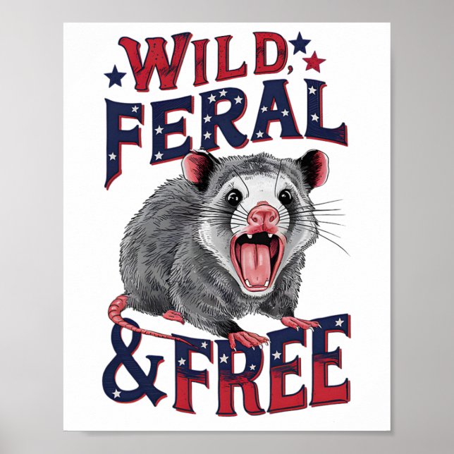Poster Funny Unhingt Ogambm Wild Feral E Free Possum (Frente)