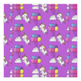 Pôster Funny Unicorn Pattern Magic Horse