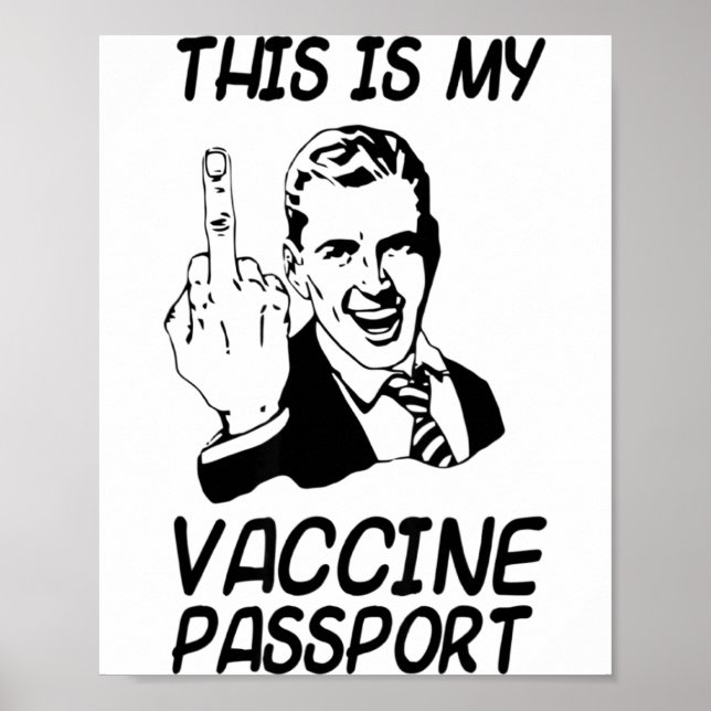Poster Funny Vaccine Prt Vaccination Fully Vaccinate  (Frente)