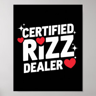 Poster Funny Valentine Certificado Comerciante Rizz Geraç