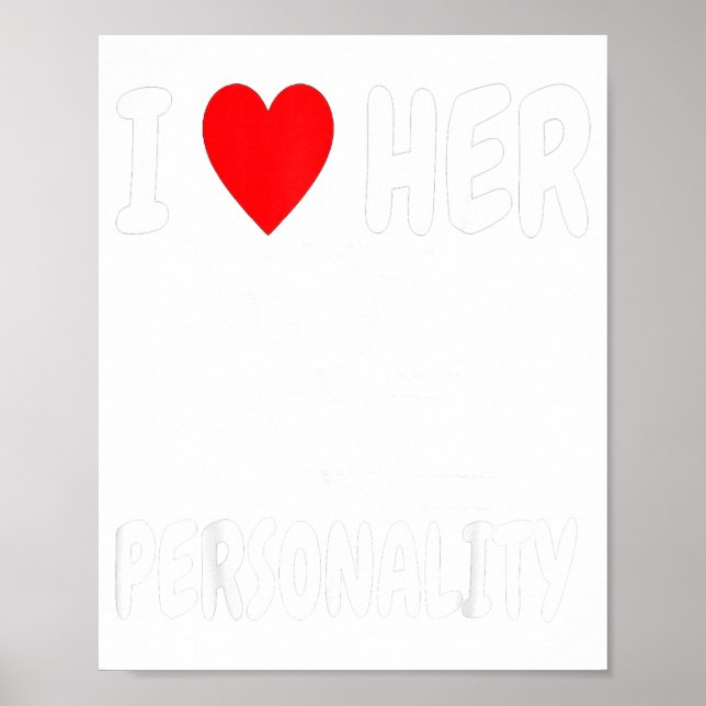 Poster Funny Valentine's Day Couple Matching I Love Her I (Frente)