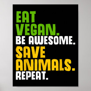 Poster Funny Vegetarian Legal Diet Veggie Veganismo Mundo