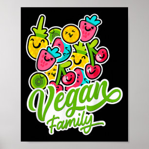 Poster Funny Vegetarian Legal Veggie Fruta Veganismo Mund