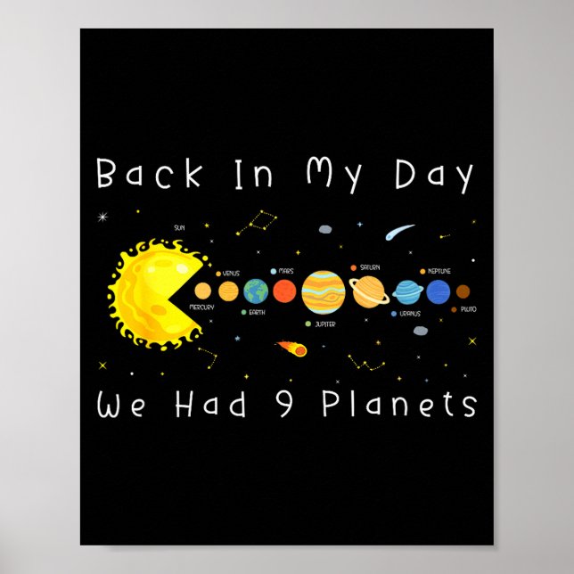 Poster Funny Video Games Back In My Day We Had Nine Plane (Frente)