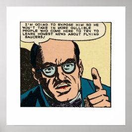Poster Funny Vintage Comics Expose The Truth Fake News