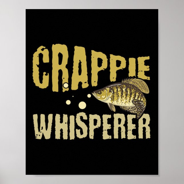 Poster Funny Vintage Crappie Whisperer Fishing  (Frente)
