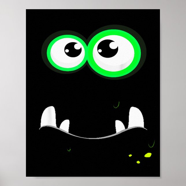 Poster Funny Y Monster Eyeball Face Easy Christma Costume (Frente)
