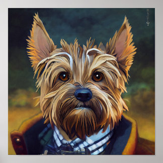 Poster Funny Yorkshire Terrier Antropomorfos Arte