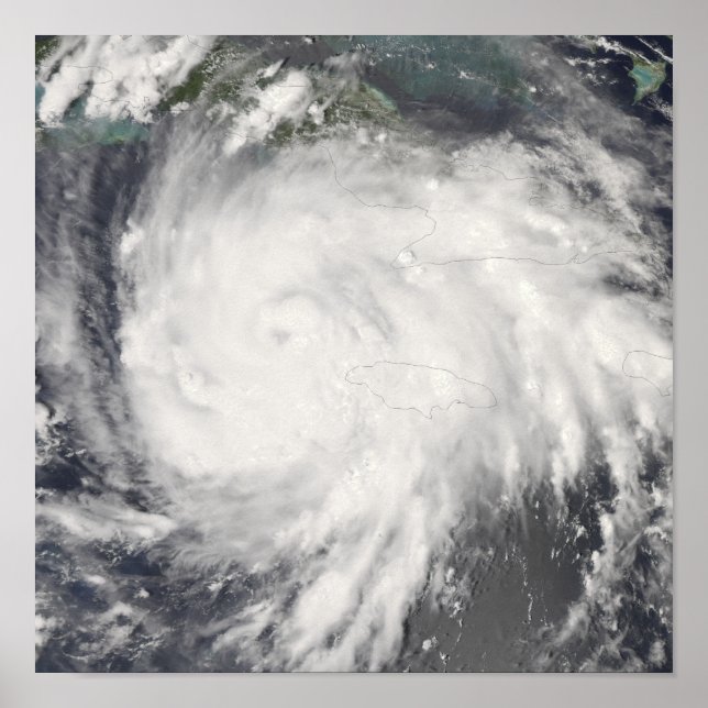 Poster Furacão Gustav sobre a Jamaica (Frente)