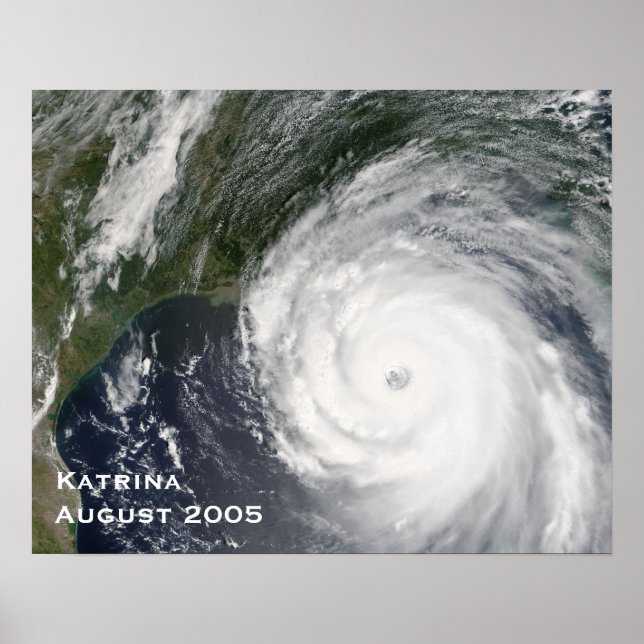 Pôster Furacão Katrina, agosto de 2005 (Frente)
