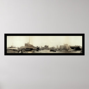 Pôster Furacão na foto 1926 de Miami