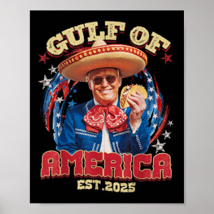 Poster Furioso Golfo Trump Da América Dos Eua No Leste De