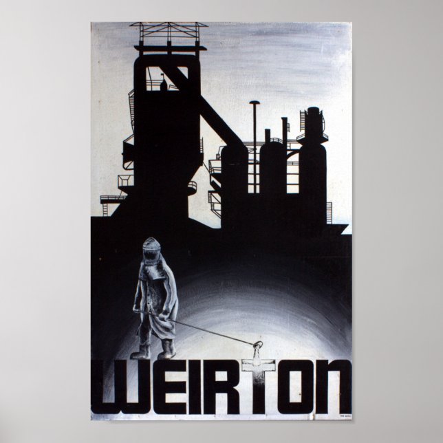 Poster Furnace de Explosão de Usina de Aço Weirton (Frente)