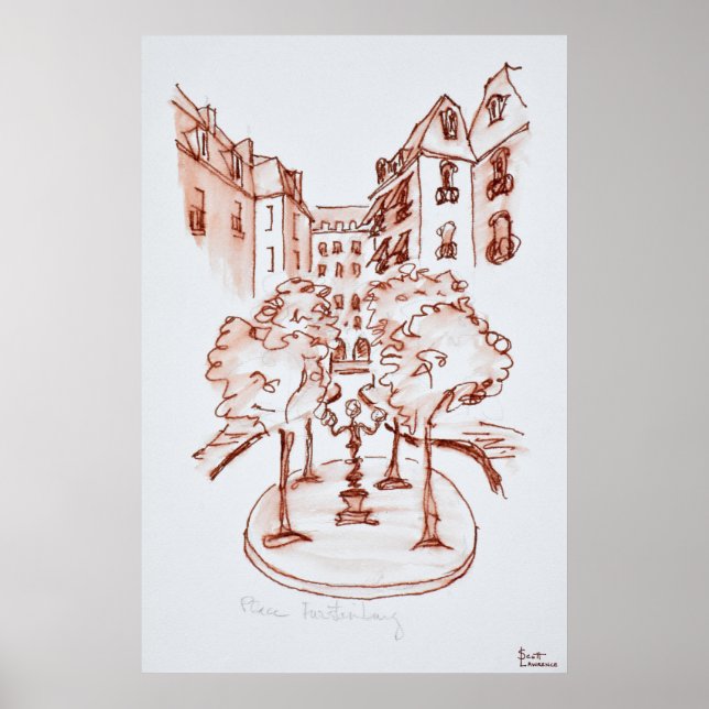 Pôster Furstenberg, Igreja Santo-Germain-des-Pres, Paris (Frente)