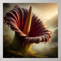 Fusão Abstrata Surrealista do Titã Arum e Selva