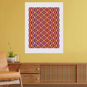 Poster Fusão Cultural Geométrica Sem Costura
