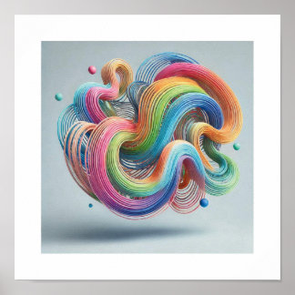 Poster Fusão de Abstrato exclusiva