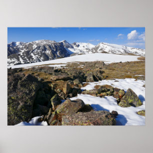 Poster Fusão de neve nas montanhas rochosas