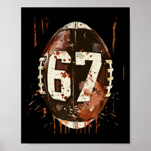 Poster Futebol 67 Seis Sete Alfa Gíria 6 7 Meme Crianças 