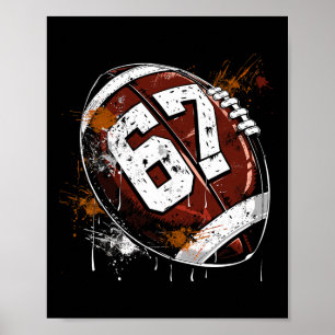 Poster Futebol 67 Seis Sete Alpha Gíria 6 7 Meme Crianças