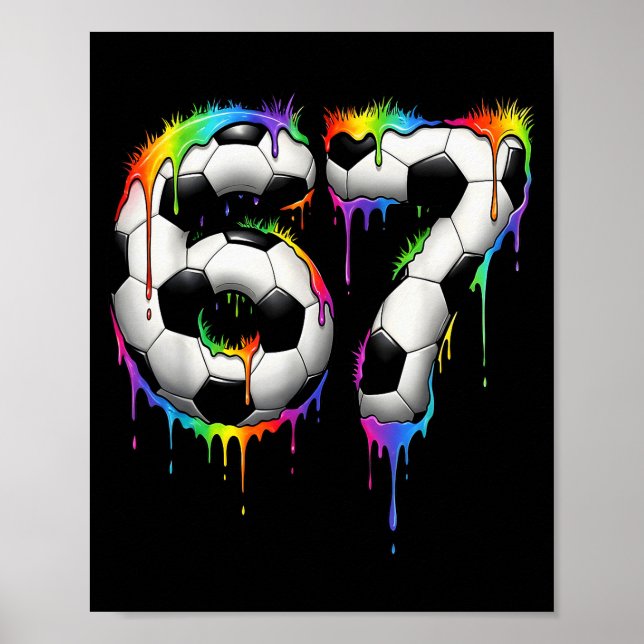Poster Futebol 67 Seis Sete Divertido Gen Alpha Meme Arco (Frente)