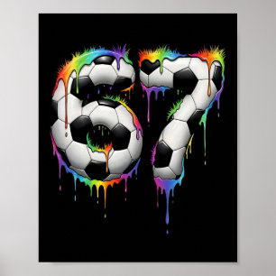 Poster Futebol 67 Seis Sete Divertido Meme Gen Alpha Arco