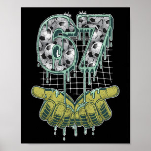 Poster Futebol 67 Seis Sete Meme Divertido Geração Alpha
