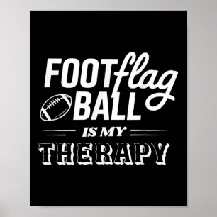 Poster Futebol Americano de Bandeira é Minha Terapia