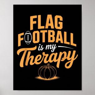 Poster Futebol Americano de Bandeira Engraçado _ Terapia