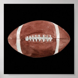 Poster Futebol americano em aquarela