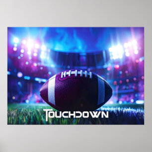 POSTER FUTEBOL AMERICANO - FUTEBOL - TOUCHDOWN