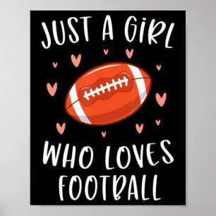 Poster Futebol Bonito Para Meninas Apenas Uma Menina Que